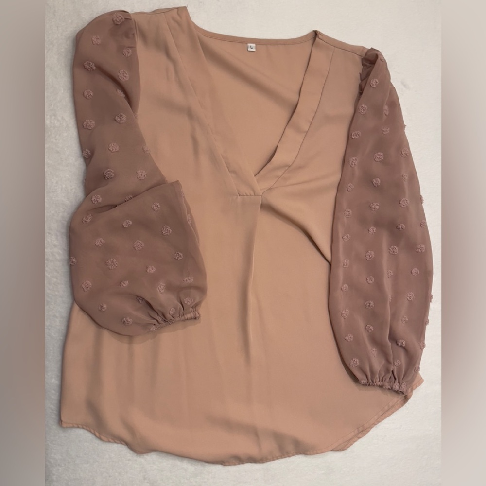 #V-Neck Blouse - Picture 8 of 9